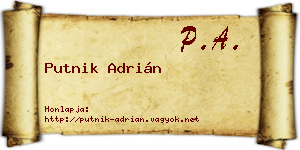 Putnik Adrián névjegykártya